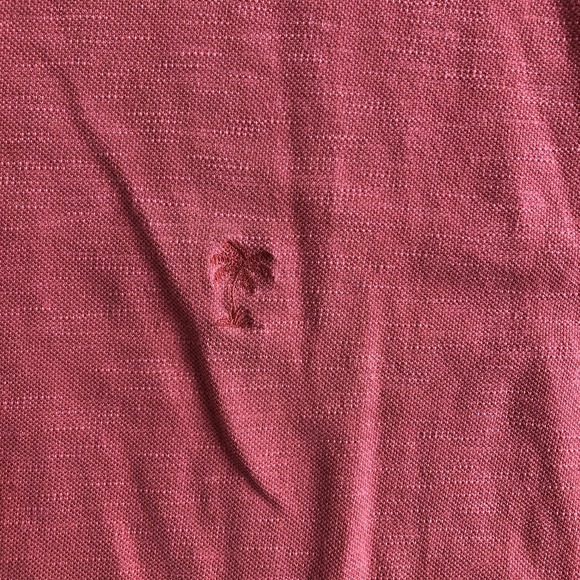 Men Tommy Bahama Short Sleeve Crew Neck T Shirt Size Medium Solid Pink Logo - Picture 2 of 7
